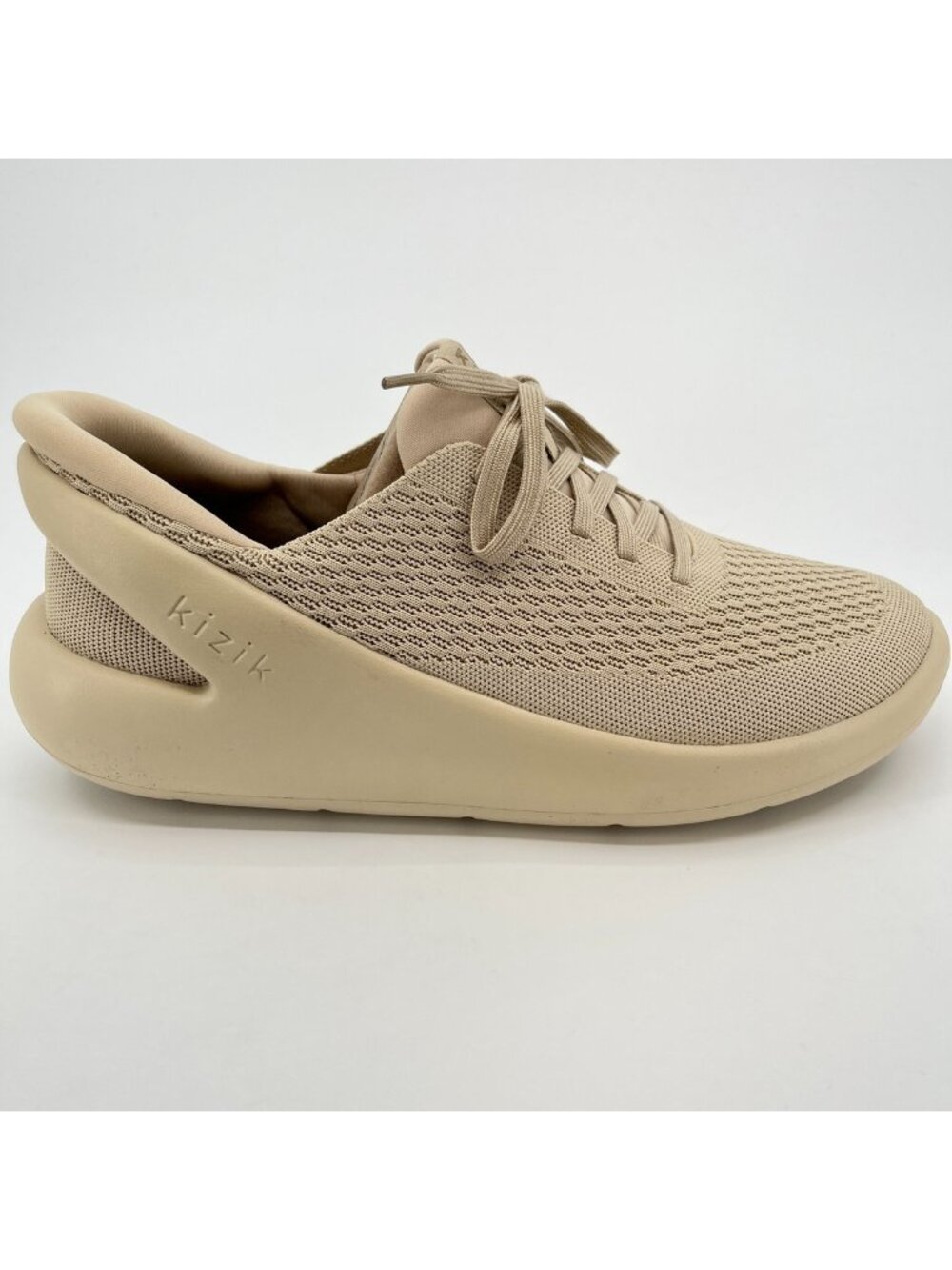 Kizik Roamer Mens Size 13 Sand Athletic Walking Hand Free Knit Shoes Sneakers